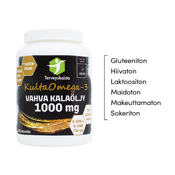 KultaOmega-3 Vahva kalaöljy 1000 mg 60 kaps.